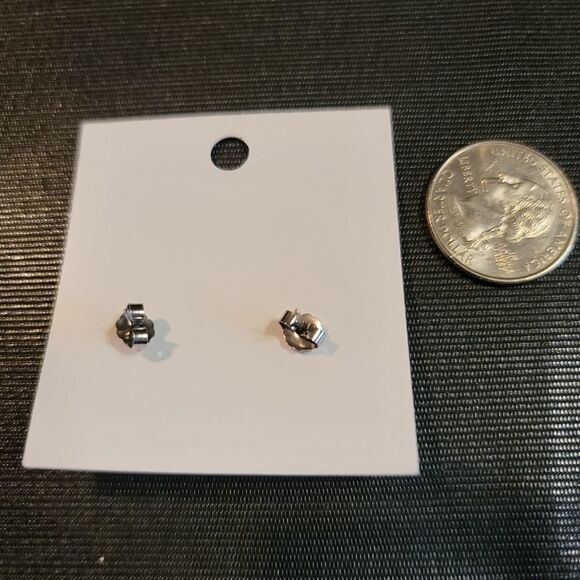 Baseball Softball Stud Earrings 12mm - Picture 2 of 4